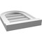 Ekena Millwork Round Top Surface Mount PVC Gable Vent w/ 2"W x 2"P Brickmould Sill Frame, 12"W x 16"H GVPRT12X1603SN - alternate 4